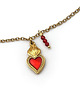 złote naszyjniki Naszyjnik z sercem i granatem 1