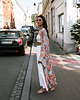 bluzki kimonowe damskie Kimono Flower Turkus LONG 6