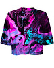 t-shirt damskie DR.CROW T-shirt Krótki CROP Neon Marble 1