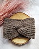 opaski do włosów Wełniana opaska handmade z alpaki i merino, miękka, ciepła, brązowa 2
