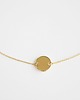 złote naszyjniki 16k Gold Plated Two Holes Round Tag Necklace 4