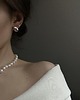 kolczyki pozłacane Kolczyki z różowego złota z białymi perłami SWAROVSKI CRYSTAL 7
