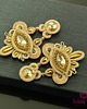 kolczyki soutache Beż i szampańskie złoto kolczyki sutasz na wesele 4