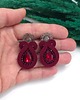 kolczyki soutache Kolczyki sutasz bordowe sztyfty małe codzienne Ella z kryształkami 1