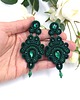 kolczyki soutache Rossa kolczyki sutasz zielone wieczorowe długie z kryształkami 1