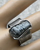 pierścionki - różne Roman Ancient Ring ;) obsydian śnieżny 3