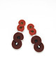 kolczyki soutache Brązowo pomarańczowe kolczyki sutasz wkrętki 2