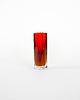 wazony Wazon szklany czerwony, czeski design, lata 60, produkcja: Czechy 1