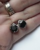 kolczyki wire wrapping Koronkowe - black  sztyfty 5