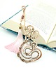 zakładki do książek Ozdobna zakładka do książki z opalem wire wrapping 6