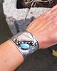 bransoletki wire wrapping Szarość, niebieskość - bransoletka regulowana 4