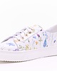sneakersy damskie Sneakersy skórzane -  białe w kwiatki   (7186) 3