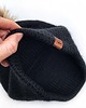 czapki damskie Czarna czapka merino z pomponem merino - zam. indyw. 7