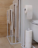 dodatki - łazienka - różne Nowoczesny Stojak Łazienkowy na papier Metalowy biały LOFT 3