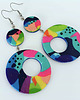 kolczyki z masy plastycznej Kolorowe Abstrakcyjne Kolczyki 2