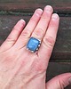 pierścionki - różne Opal niebieski - pierścionek regulowany 4