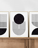 plakaty Zestaw 3 plakatów Black Dot Geo 1
