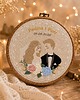 Ślub - inne Personalizowana pamiątka ślubna, haft w oprawie vintage 1