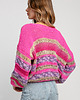 swetry damskie  Lekki oversizowy kolorowy sweter F1842 sweetpink 1