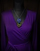 wisiory Peacock eye- wisior soutache z piórami 4