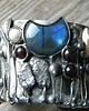 bransoletki z kamieni naturalnych Labradoryt - roślina   - BRANSOLETA MANKIET  CUFF 4