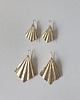 kolczyki z mosiądzu Kolczyki ORIGAMI małe wachlarze, mosiądz surowy 4