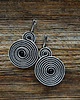 kolczyki soutache Czarno- srebrne spirale kolczyki soutache 3