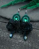 kolczyki soutache Kolczyki sutasz zielone boho z kwiatami Bloom 2