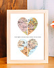 plakaty Plakat Personalizowana mapa serca 4 lokalizacje RODZINA 3
