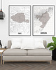 plakaty Paris mapa plakat  50x70 cm / A3 / A4 9