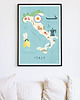 plakaty Plakat Italia / Włochy - mapa graficzna 6