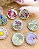 Akcesoria pozostałe Zestaw guzików z prawdziwymi suszonymi kwiatami, guziki handmade 2