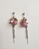 kolczyki z kamieniami Kolczyki  FANABERIA rodonit, jaspis, howlit, róże 3