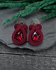kolczyki soutache Kolczyki sutasz bordowe sztyfty małe codzienne Ella z kryształkami 2