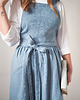 fartuchy kuchenne Lniany fartuszek retro DUSTY BLUE 5