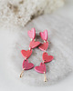 kolczyki z masy plastycznej Kolczyki wiszące STRING OF HEARTS 2