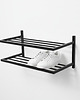 półki Półka wisząca na buty Metalowa czarna 31x70x33cm loft 2