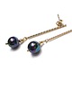 kolczyki pozłacane Kolczyki pozłacane Stick /navy blue pearls/  alloys collection 1