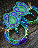 kolczyki soutache Kolorowe kolczyki sutasz z ważkami 4