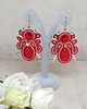 kolczyki soutache Czerwono-srebrne kolczyki sutasz - kolekcja Angel 4