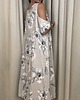 sukienki maxi damskie Lniana sukienka Grigio 4