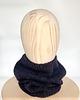 szale damskie Cienki granatowy szalik typu komin z wełny alpaki 6