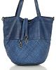 torby na ramię Torba shopper pleciona ze skóry  - MARCO MAZZINI jeans nieb 3