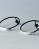 kolczyki wire wrapping Duże srebrne minimalistyczne kolczyki koła 1