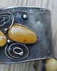 bransoletki wire wrapping Bransoletka z bursztynem. Miedziana bransoletka 9