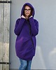 bluza z kapturem damska Bluza płaszczyk  damska asymetryczna bawełniana 3