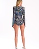 body damskie Brokatowe body cekinowe, wielobarwne, strukturalne ramiona 3