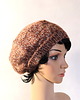 czapki damskie Agata - beret zrobiony na drutach 1