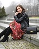 torby na ramię Skórzana Amelia II M czarny CroCo połysk GOLD 2