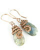 kolczyki wire wrapping Kolczyki z labradorytem 5